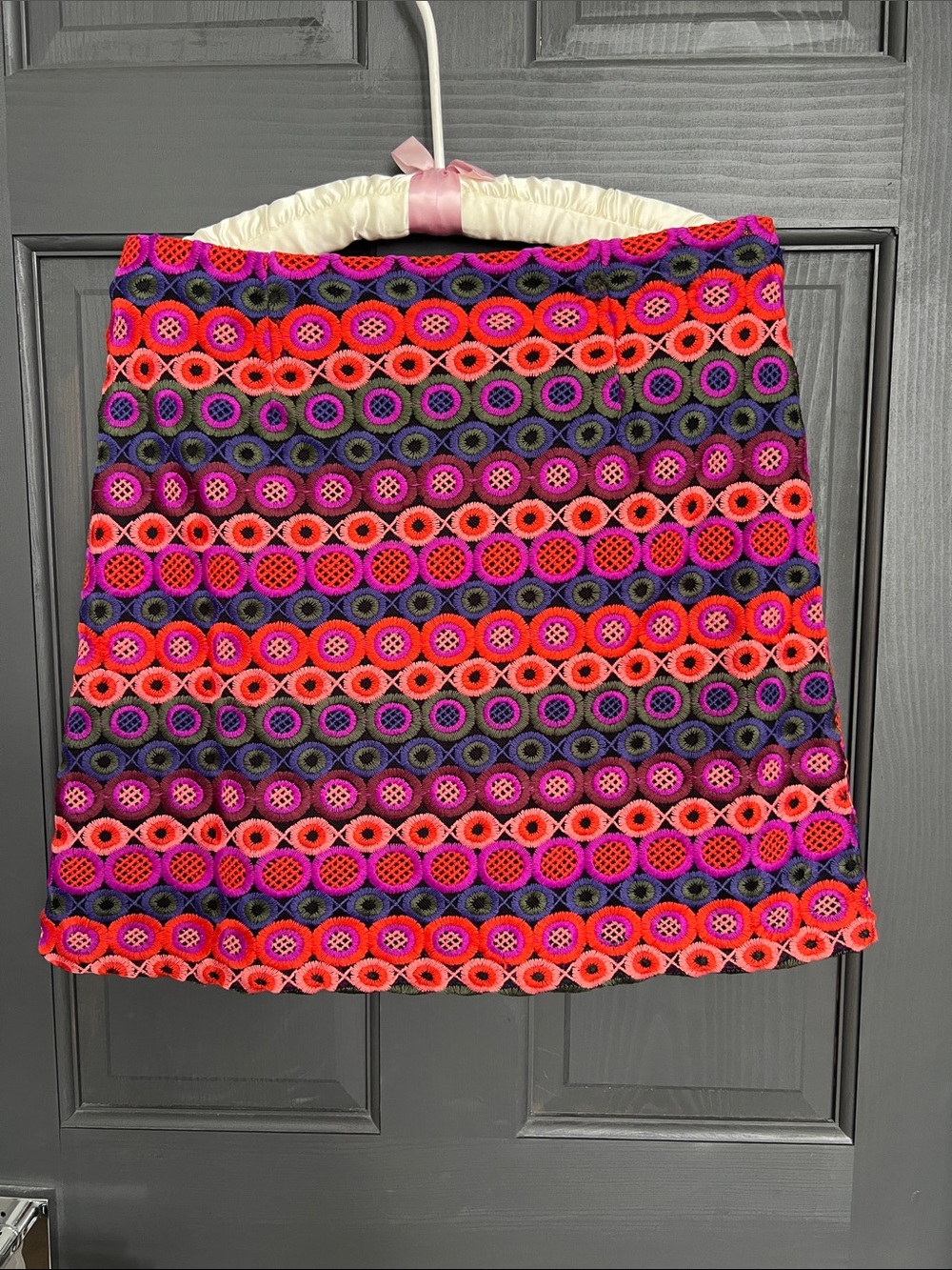 Hutch Bright Colored Crochet Circle Mini Skirt, size 4